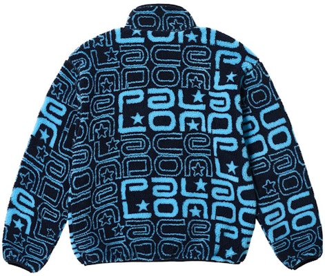 PALACE 2023秋冬 Joyrex 蓝色男女款满印摇粒绒拉链外套. P25JK073 Lookbook PALACE 2023秋冬 Joyrex 蓝色男女款满印摇粒绒拉链外套. P25JK073