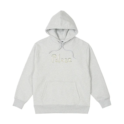 Palace FW23 Liquid Logo Print Drawstring Hoodie Unisex - Grey P25CS018