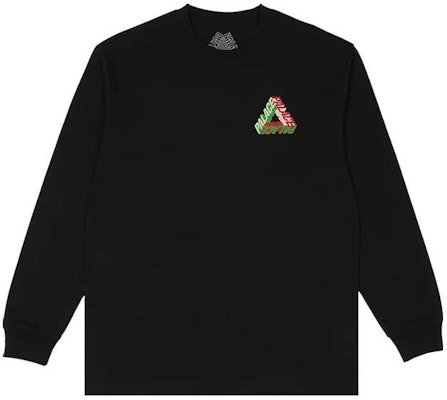 PALACE FW23 Logo Printed Crewneck Long Sleeve T-Shirt Black P25LS018 Lookbook PALACE FW23 Logo Printed Crewneck Long Sleeve T-Shirt Black P25LS018