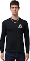 PALACE FW23 Kaos Lengan Panjang Logo Printed Crewneck Warna Hitam P25LS018 Details for PALACE FW23 Kaos Lengan Panjang Logo Printed Crewneck Warna Hitam P25LS018