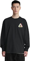 PALACE FW23 Kaos Lengan Panjang Logo Printed Crewneck Warna Hitam P25LS018 Sizing PALACE FW23 Kaos Lengan Panjang Logo Printed Crewneck Warna Hitam P25LS018