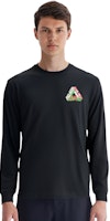 PALACE FW23 Kaos Lengan Panjang Logo Printed Crewneck Warna Hitam P25LS018 1