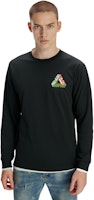 PALACE FW23 Kaos Lengan Panjang Logo Printed Crewneck Warna Hitam P25LS018 2