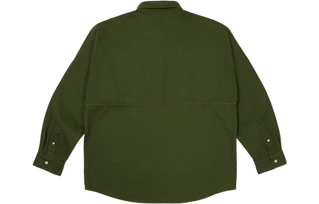 Lookbook PALACE FW23 復古英文字母綠色純色半開領襯衫 男女適用 P25SHT023