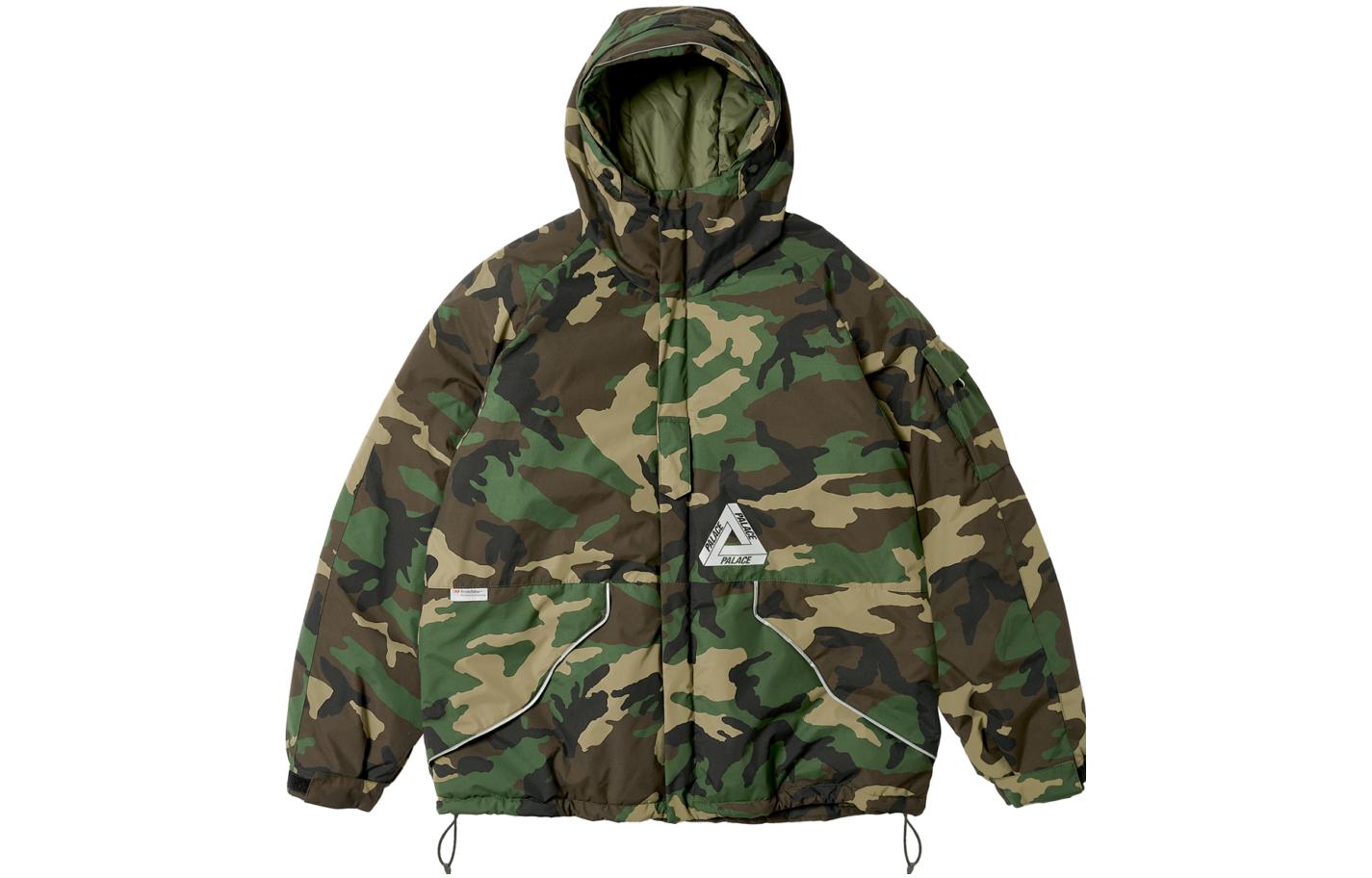 PALACE FW23 P-Tech Camo Reflective Logo Hooded Jacket Unisex Green P25JK061