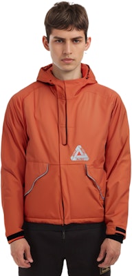 PALACE FW23 P-TECH Hooded Jacket Reflective Logo Zip Unisex Orange P25JK062 1