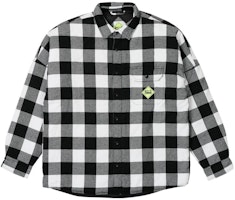 PALACE FW23 Plaid Insulated Colorblock Oversized Collared Shirt Unisex P25SHT045 PALACE FW23 Plaid Insulated Colorblock Oversized Collared Shirt Unisex P25SHT045