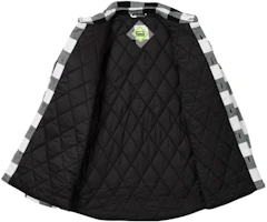 Shop PALACE FW23 格紋拼接保暖寬鬆翻領襯衫 男女適用 P25SHT045