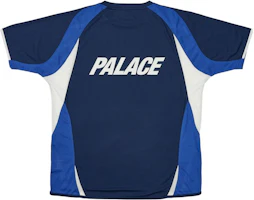 Order PALACE FW23 Pro Jersey Logo Print Short Sleeve Rugby Shirt Unisex Blue. P25ES004