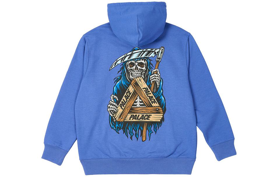PALACE FW23 REAPER HOOD Blue Grim Reaper Graphic Hoodie Unisex. P25HD003 圖 3