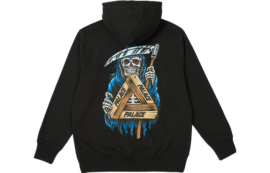 PALACE FW23 Reaper Hoodie Black Unisex Skeleton Print Pullover. P25HD006 圖 3