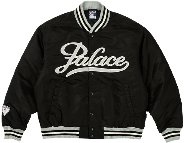 palace-fw-23-satin-the-arena-jacket-black-unisex-logo-print-striped-outerwear-p25-jk-028