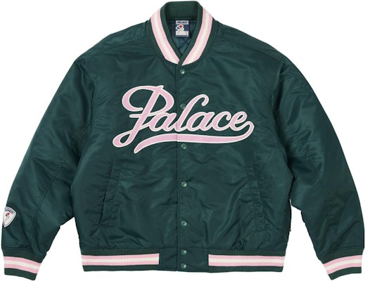 PALACE FW23 缎面The Arena标志条纹饰边夹克 男女款 绿色. P25JK030 Buy PALACE FW23 缎面The Arena标志条纹饰边夹克 男女款 绿色. P25JK030