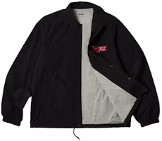 Shop Palace FW23 Scratchy Claw Print Coach Jacket Black Unisex P25JK024