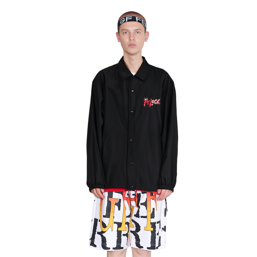 Details for Palace FW23 抓痕爪印教练夹克 黑色 男女通用 P25JK024