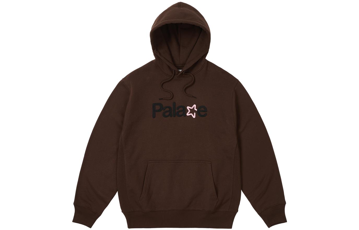 Palace FW23 Signature Star Logo Hoodie Brown Unisex P25CS089