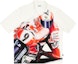 Order PALACE FW23 SKRRT Kemeja Pendek Motif Balap Moto Putih Unisex. P25SHT001