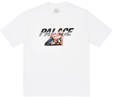 PALACE FW23 SKURRT T-Shirt White - Retro Motorcycle Logo Unisex Short Sleeve Tee. P25TS136 PALACE FW23 SKURRT T-Shirt White - Retro Motorcycle Logo Unisex Short Sleeve Tee. P25TS136