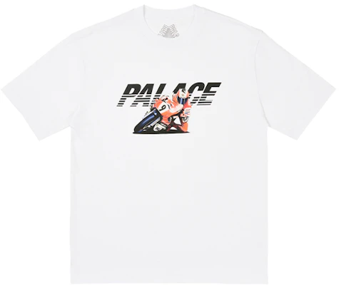 Camiseta unisex PALACE FW23 SKURRT Blanca - Logo Retro de Moto Manga Corta. P25TS136 Order Camiseta unisex PALACE FW23 SKURRT Blanca - Logo Retro de Moto Manga Corta. P25TS136