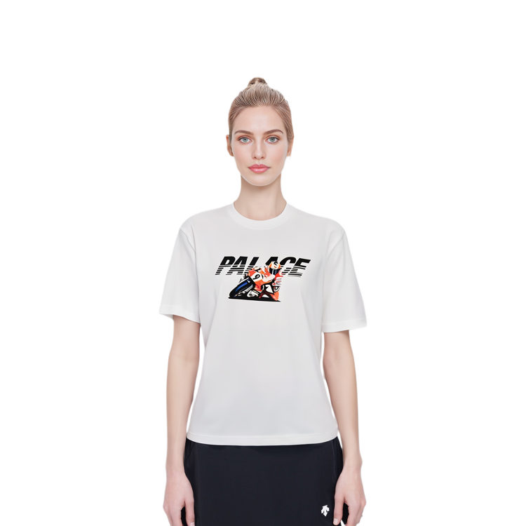 PALACE FW23 SKURRT T-Shirt White - Retro Motorcycle Logo Unisex Short Sleeve Tee. P25TS136 圖 4