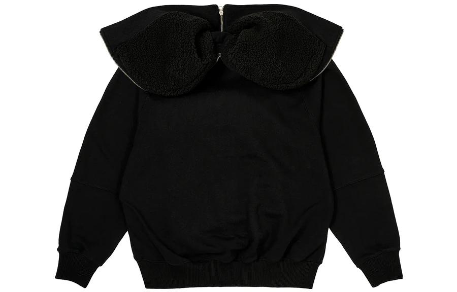 Lookbook PALACE FW23 Split Hood Bomber Sweat Hitam Jaket Unisex Zip-Up. P23CS211