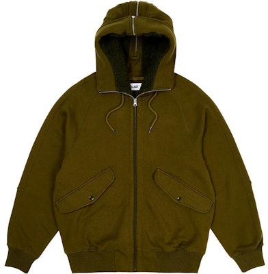 PALACE FW23拼接连帽飞行员夹克橄榄色开衫男女同款外套. P23CS226 Buy PALACE FW23拼接连帽飞行员夹克橄榄色开衫男女同款外套. P23CS226