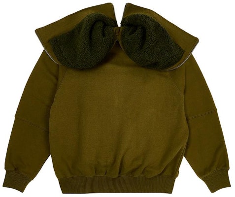 PALACE FW23拼接连帽飞行员夹克橄榄色开衫男女同款外套. P23CS226 Lookbook PALACE FW23拼接连帽飞行员夹克橄榄色开衫男女同款外套. P23CS226