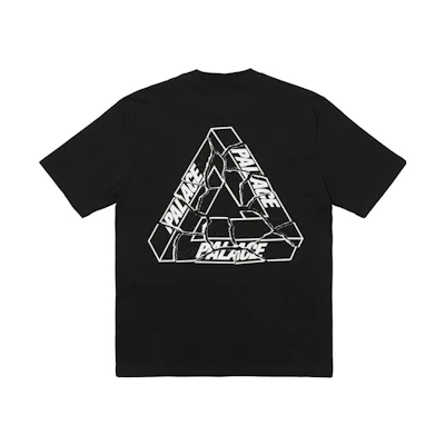 PALACE FW23 Tri-Ripped Logo T-Shirt Black Unisex Crewneck Short Sleeve Tee P25TS022