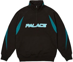 PALACE FW23 Ultimo Half-Zip Logo Sweatshirt Unisex Black. P25CS133 PALACE FW23 Ultimo Half-Zip Logo Sweatshirt Unisex Black. P25CS133