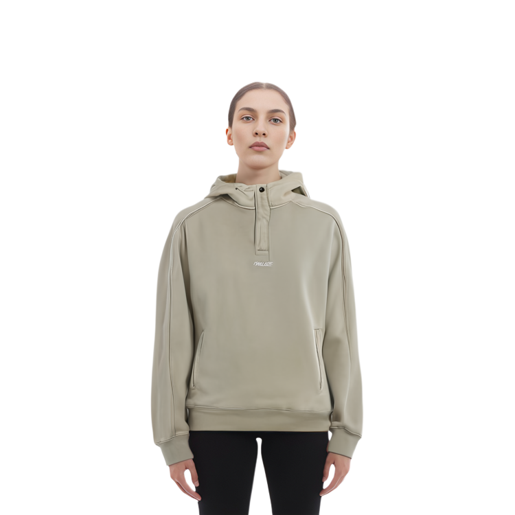 PALACE FW23 Washed Terry 1/4 Placket Hooded Sweatshirt Unisex Gray P24CS136 圖 7