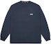 Order PALACE FW24 Basically A Logo Print Navy Blue Unisex Long Sleeve Tee. P27LS014