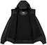 Shop Palace FW24 Black Drawstring Hood Logo Zip Loose Fit Hoodie Unisex P27CS110