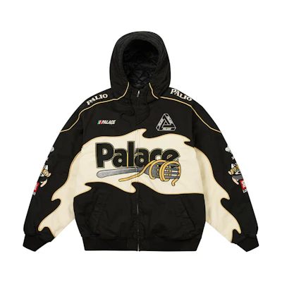 PALACE FW24 Black Zip Hoodie Jacket with Logo, Unisex Casual Style. P27JK097