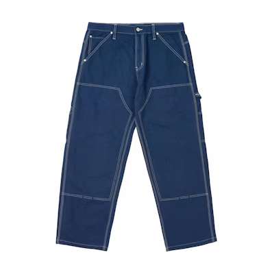 PALACE FW24 Double Knee Work Pants Logo Denim Multi-Pocket Navy Unisex. P27T049