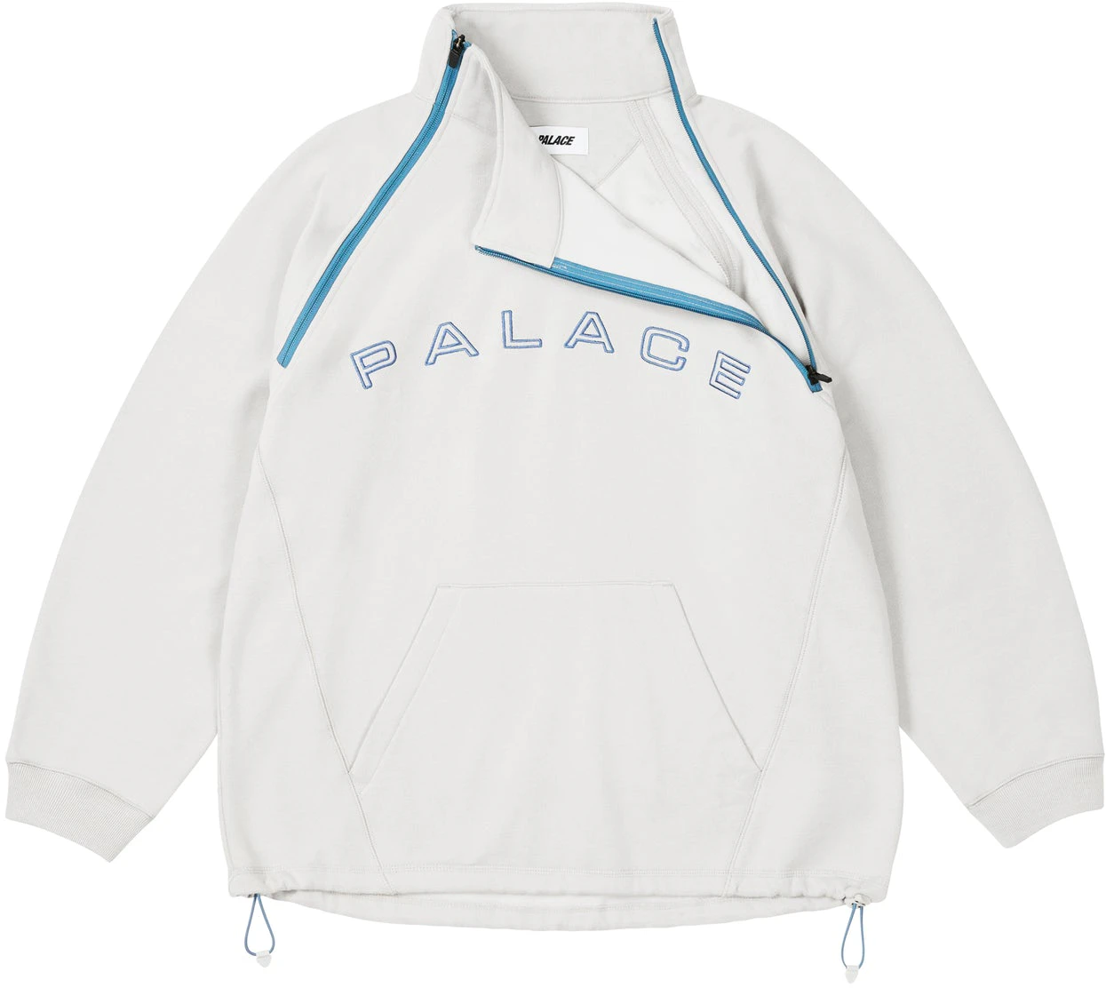 palace-fw-24-double-zip-funnel-logo-pullover-sweater-unisex-gray-p27-cs-011