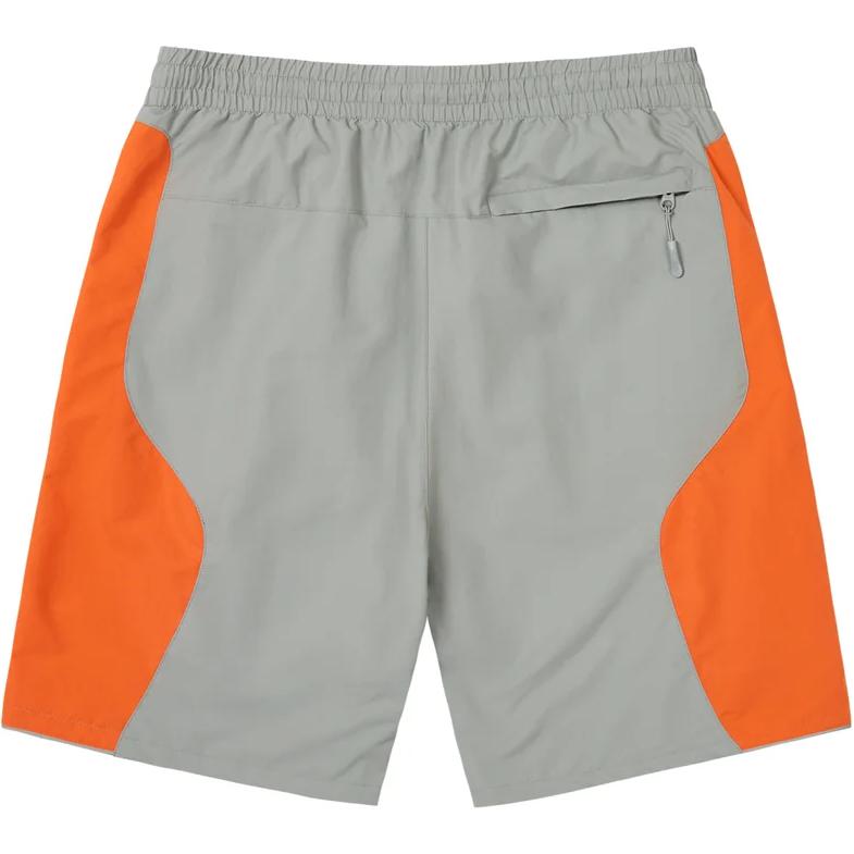 Lookbook 팔라스 FW24 듀오 쉘 로고 오렌지 엘라스틱 웨이스트 캐주얼 쇼츠 유니섹스. P27ST007