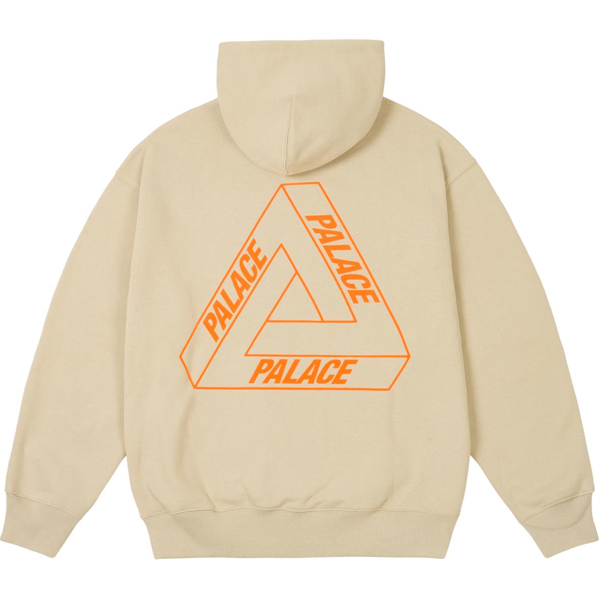 PALACE FW24 Glow Tri-Ferg Hoodie Reflective Logo Kangaroo Pocket Unisex Grey P27CS173