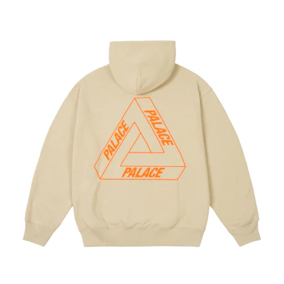 PALACE FW24 Glow Tri-Ferg Hoodie Reflective Logo Kangaroo Pocket Unisex Grey P27CS173