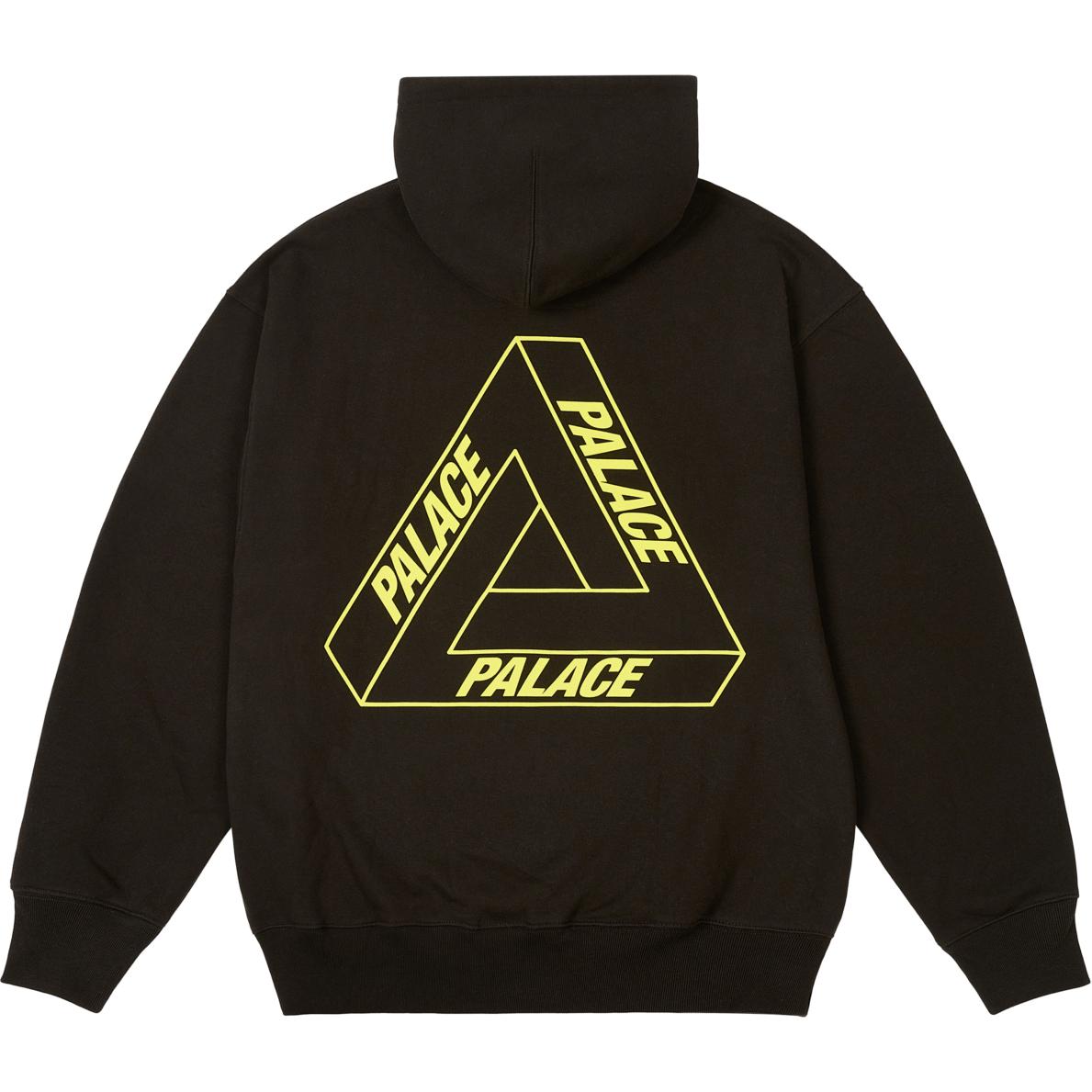 PALACE FW24 Glow Tri-Ferg Reflective Logo Hoodie Black Unisex. P27CS174