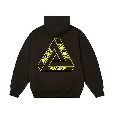 PALACE FW24 Glow Tri-Ferg Reflective Logo Hoodie Black Unisex. P27CS174