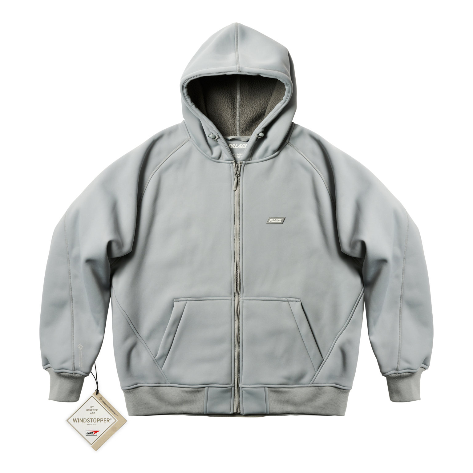 Palace FW24 GORE-TEX WINDSTOPPER Logo Hooded Jacket Unisex Gray P27JK137