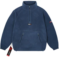 Palace FW24 Half-Zip Logo Embroidered Turtleneck Pullover Navy Unisex Sweater P27CS163 Palace FW24 Half-Zip Logo Embroidered Turtleneck Pullover Navy Unisex Sweater P27CS163
