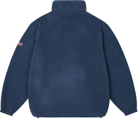 Palace FW24 Half-Zip Turtleneck Pullover Navy Sweater Unisex Logo Bordir. P27CS163 Lookbook Palace FW24 Half-Zip Turtleneck Pullover Navy Sweater Unisex Logo Bordir. P27CS163