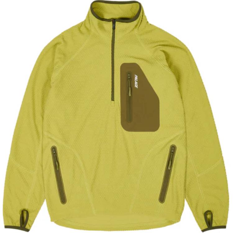 Order Palace FW24 假日1/2拉链保暖运动夹克绿色男女通用 P27ES095