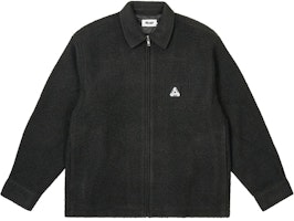 PALACE FW24 Holiday Wooly Zip Jacket Black Unisex Casual Heavy-Duty Coat. P27SHT046 PALACE FW24 Holiday Wooly Zip Jacket Black Unisex Casual Heavy-Duty Coat. P27SHT046