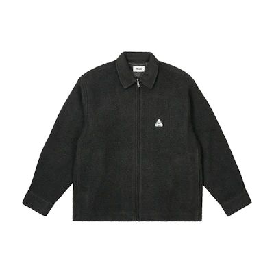 PALACE FW24 Holiday Wooly Zip Jacket Black Unisex Casual Heavy-Duty Coat. P27SHT046