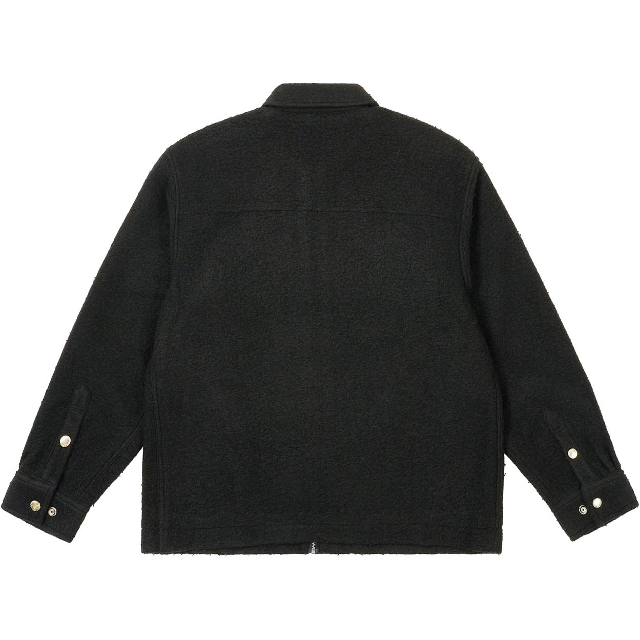 Lookbook PALACE FW24 홀리데이 울리 집 재킷 블랙 유니섹스 캐주얼 헤비 듀티 코트. P27SHT046