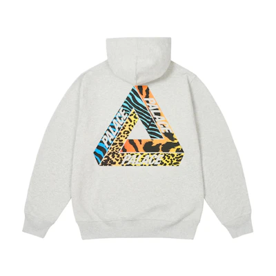 PALACE FW24 Jungle Dream Logo Print Hoodie Unisex Grey. P27HD016