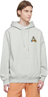 PALACE FW24 Sudadera Capucha Unisex Gris Estampado Logo Jungle Dream. P27HD016 Shop PALACE FW24 Sudadera Capucha Unisex Gris Estampado Logo Jungle Dream. P27HD016