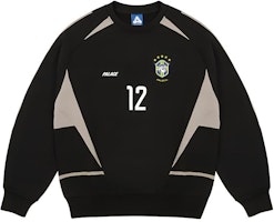 PALACE FW24 Logo Crewneck Sweatshirt Black Unisex Colorblock Casual Style. P27CS129 PALACE FW24 Logo Crewneck Sweatshirt Black Unisex Colorblock Casual Style. P27CS129